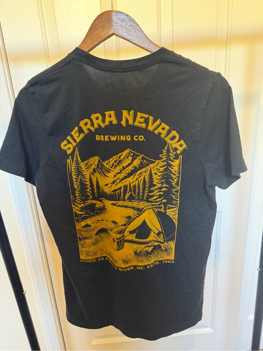Men’s Black Graphic Tee - Yellow Campprint